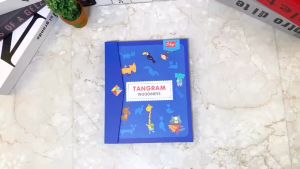 Đồ Chơi Xếp Hình Gỗ Tangram Nam Châm Có Kèm Sách Cho Bé  Đồ Chơi Gỗ Thông Minh Montessori