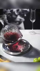 [Yuanyi] Decanter /Burdy Glass Goblet、 Wine Glass/红酒醒酒器 红酒杯子 水晶玻璃快速陀螺旋转不倒翁套装轻奢风格家用高档 勃艮第红酒杯 高脚杯 葡萄酒酒杯