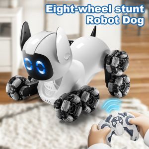 Y9 8WD RC Robot Dog Car Toy 2.4G Radio Remote Control Cars Touch-sense Music Stunt Drift Vehicle Electric Toy for Boys Kids Gift