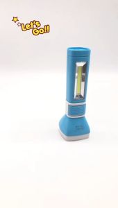 AOKI Senter tangan LED 15W+COB Baterai lhitium tahan lama warna ungu biru