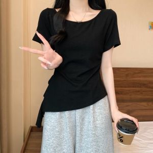 Áo Thun Dáng Không Quy tắc Ôm Eo