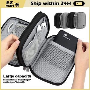 NEW Travel Organizer Bag Cable Storage Organizers Pouch Carry Case Portable Waterproof Double Layers Storage Bags For Cable Cord