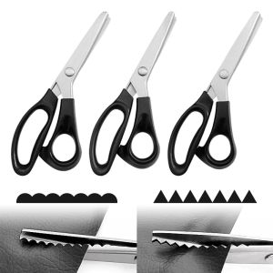 Stainless Steel Pinking Scissors Triangle Teeth Lace Cloth Crafts Dressmaking Zig Zag Cut Tailors Scissors Sewing Shears