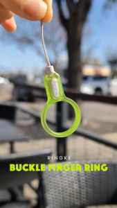 RINGKE® BUCKLE FINGER RING STRAP Minimal Design Durable One-Touch Button Install to Phone Cases Keys Earphones Camera