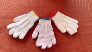 1/5/10pair Protective Gloves Cotton Thread Gloves Work Thick Nylon White Yarn Wear Resistant Cotton Thread Gloves