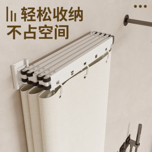 Foldable Shower Curtain Waterproof Bathroom Wet And Dry Separation Partition Curtain High End Bath Room Shower Curtain