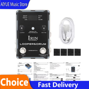 IRIN | IRIN Drum Machine Phrase Loop Monoblock Electric Guitar Effect Pedal 100 Drum Rhythms 40 Storage 10 Metronomes Guitar Accessory