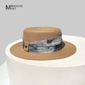 MMAOCOE | Fashionable Flat Top Straw Hat Sunproof