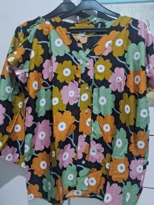 SETELAN V-NECK JUMBO KANCING DEPAN BUSUI RAYON VISCOSE ADEM SERBA RAYON