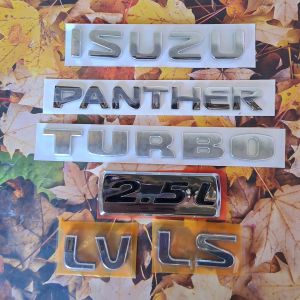 Emblem Isuzu Panther Turbo 2.5L LV LS: Logo Mobil Isuzu Panther & Aksesoris