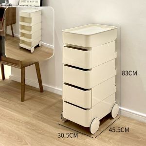 Modern Creative Sofa Side Table Luxury Mobile Bedside Cabinet Mini Apartment Tea Corner Table Plastic Material Storage Drawer
