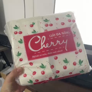 Khăn Giấy Rút Cherry 2 Lớp Dai Mịn – Thấm Nhanh Không Rách Phù Hợp Quán Ăn & Gia Đình