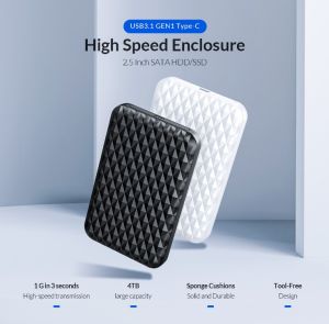 ORICO Type C External Hard Drive Enclosure SATA to USB 3.1 2.5 Inch Case for HDD SSD Enclosure Case for 2.5 7mm-9.5mm SSD HDD Box