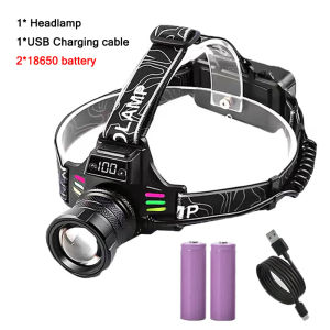 Aluminium Alloy Powerful LED Headlamp Headlight Led Head High Lumen Rechargeable Led Headlamp Camping Searching Hunting Fishing