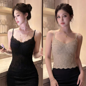 MiiOW | Lace Strap Vest Red Padding 1pc