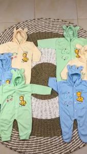 3Pcs/1Pcs Romper Bayi / Jumper Jumpsuit Polos/Baju Jumper lengan panjang/Baju Kodok Bayi 0-3 Bulan
