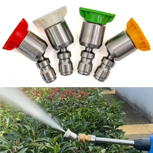 หัวฉีดน้ำแรงดันสูง 1/4 นิ้ว แบบเชื่อมต่อเร็ว หัวฉีดพ่นหมุนสำหรับทำความสะอาดรถยนต์และลานบ้าน - ทำความสะอาดได้อย่างมีประสิทธิภาพ