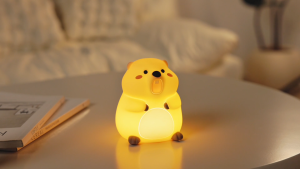 🔥[Ready Stock] Creative Lovely LED Cute Groundhog Silicone Tap Beside Lamp Night Light Gift Lampu Tidur Malam 小夜灯