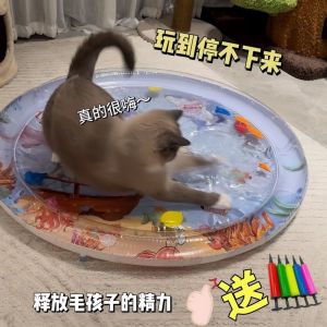 Teekland เสื่อลอยน้ำสำหรับแมว TikTok สินค้าสุดฮอตสำหรับฤดูร้อน Relief ความร้อนสำหรับแมวเกมจับปลาที่เติมน้ำและทำให้พองได้แผ่นความเย็นสุนัขทะเล Bantal Kursi ของเด็กเรียนรู้ที่จะของเล่นสำหรับคลานแบบสุ่มสี