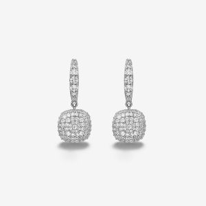 HEFANG Jewelry | Luxury Silver Square Candy Earrings
