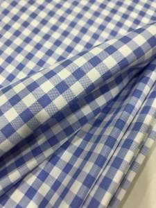 Vải Cotton sọc caro 8ly màu xanh biển đậm chất mềm mát (khổ 1m5)may đầm váy áo sơ miđồ bộpizama thời trang