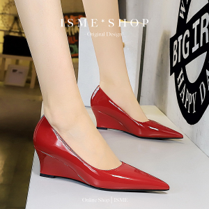 Bigtree Fashion Womens Shoes Single High Heel Pumps Simple Banquet Slimming Shiny Mouth Sharp Head Painted Leather