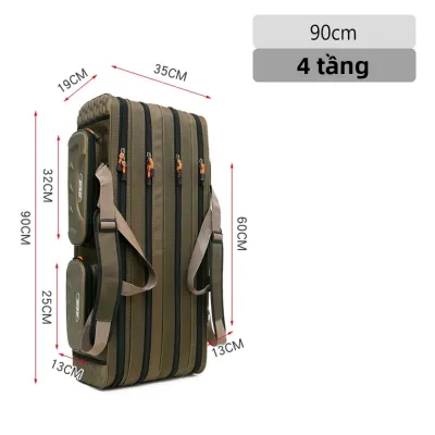 Túi Đựng Cần Câu Cá Bằng Thép Cứng Có Thể Điều Chỉnh 2/3/4 Lớp Chất Liệu Oxford Có Ngăn Đựng Dây Câu Đa Năng Dùng Cho Du Lịch Và Ngoài Trời