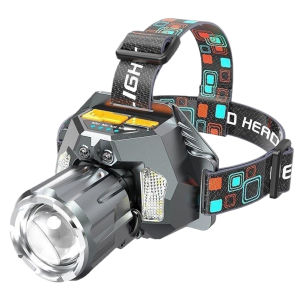 LED ไฟหน้ากำลังสูงกันน้ำแบบพกพาแสงสีขาวโคมไฟหัวการทำเหมืองแร่สำหรับผู้ใหญ่แสงหน้าผาก[Winnereco World]