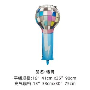 33 inch Microphone sunglasses balloon wedding decoration balloon children birthday decoration aluminum foil balloon party supplies festival partyneeds birthday decor anniversary balloon partysupplies events decor DIY