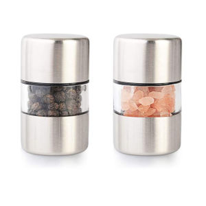 Portable Manual Salt Pepper Grinder Stainless Steel Mini Mill Grinder For Herb Pepper Spice Rose Salt Kitchen Grinding Gadgets