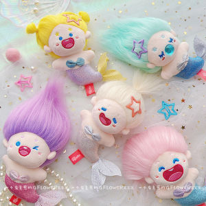 ตุ๊กตายัดนุ่นซีรีส์นางเงือกสุดสวยตุ๊กตาฝ้ายของขวัญตุ๊กตาแบบการ์ตูนน่ารักสำหรับสาวๆ