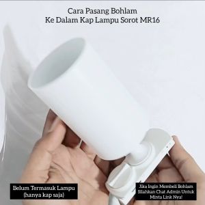 Kap Lampu Sorot Rell Track LED Fitting MR16/G5.3