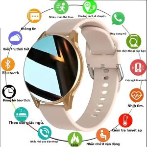 Đồng Hồ Thông Minh Bluetooth Dành Cho Nữ Theo Dõi Nhịp Tim Theo Dõi Huyết Áp Theo Dõi Sức Khỏe Chống Nước Tương Thích Với Android iOS
