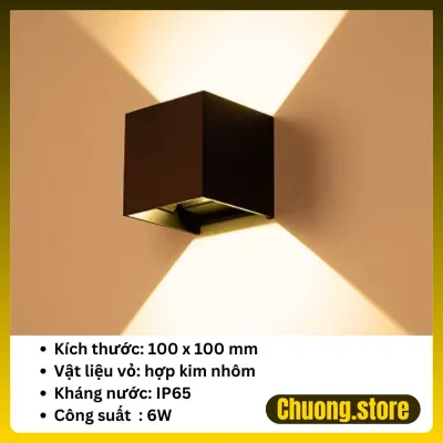 Đèn trang trí hắt tường vỏ nhôm chống nước IP65 sử dụng được ngoài trời
