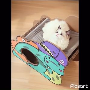 Cào móng/bàn cào kết hợp ổ nằm cho mèo đa năng size lớn - 4pets official