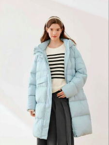SEIFINI | Hooded Long Style Unique Sweet Womens Down Jacket 90% Duck Down