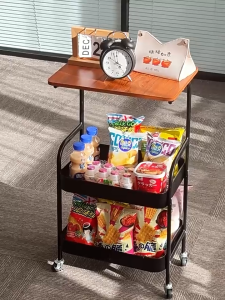 Kitchen Rak Dapur Multi-Tier Storage Cart Standing Bedside Table Living Room Sofa Side Table Snack Storage Rack Office Trolley