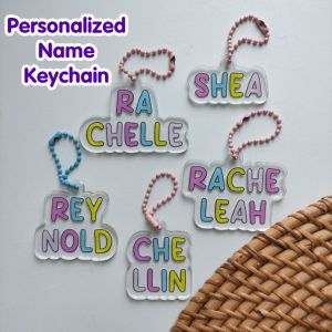 Custom Bag Tag Personalized Name Keychain Custom Name Gift for Birthday Wedding