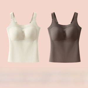 Miiow | Thickened Fleece Warm Vest Womens One-Piece Bralette Winter Seamless With Chest Pad Integrated Base Shirt MiiOW Cat Person