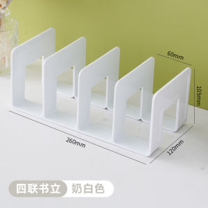 Transparent Acrylic Desktop Bookends Organizer Box Student Book Storage Rack Pen Holder Partition Board for Desk Storage