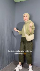 Celana Wanita Jumbo Pinggang Karet - Sasha Crop Pants & Willow Pants
