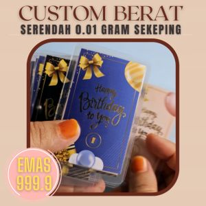 HOT!! MINI GOLDBAR HAPPY BIRTHDAY TO YOU | HADIAH HARI LAHIR EMAS 999 BAWAH 1 GRAM DANTE PRECIEUX