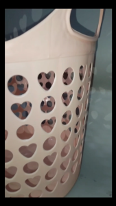 LAUNDRY BASKET HAMPER DIRTY CLOTH BASKET ORGANIZER WITH HANDLE HEAR DESIGN FLEXIBLE BASKET