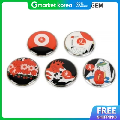 Bộ marker đánh dấu bóng golf Gemp (Bộ 5 marker O-gwang) (2 kẹp)