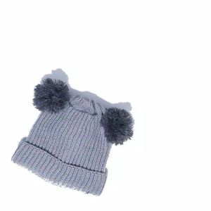 Kupluk pompom rajut bayi laki laki custom nama sendiri