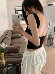 CHOUXIE | Fashionable Sleeveless Vest With Padded Bra Design Back Beauty
