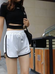 Womens shorts summer thin running loose sports shorts  for women high waist look slim casual three-point pants