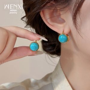 WENXI | Dual Side Turquoise-Like Traditional Chinese Earrings