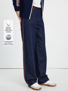 Navigare | Cotton Straight Denim Trousers For Women