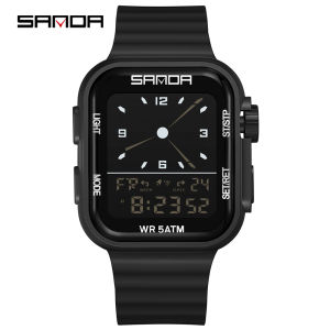 Sanda | SANDA 9510 New Mens Sports Fashion Electronic Watch Multi Functional Alarm Clock Countdown Night Light Digital Watch